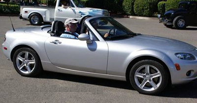 An image of a convertible at the Hair in the Wind event