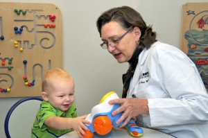 Dr. O'Hara with young patient