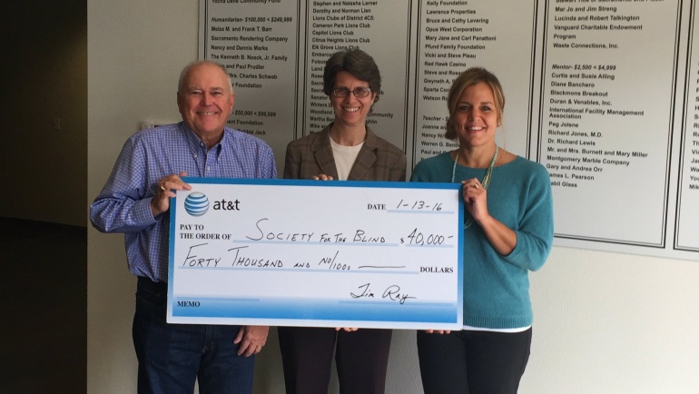 Society for the Blind Receives $40K from AT&T