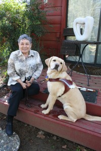 Lucinda and her guide dog Etsy