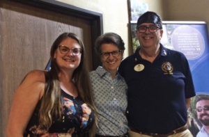 Picture of Chelsea, Shari, and Doug at the Lion's Club Meeting