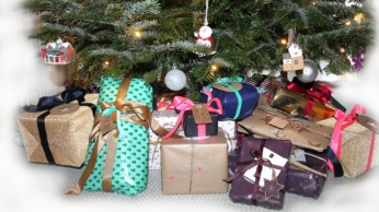 Gifts under a christmas tree