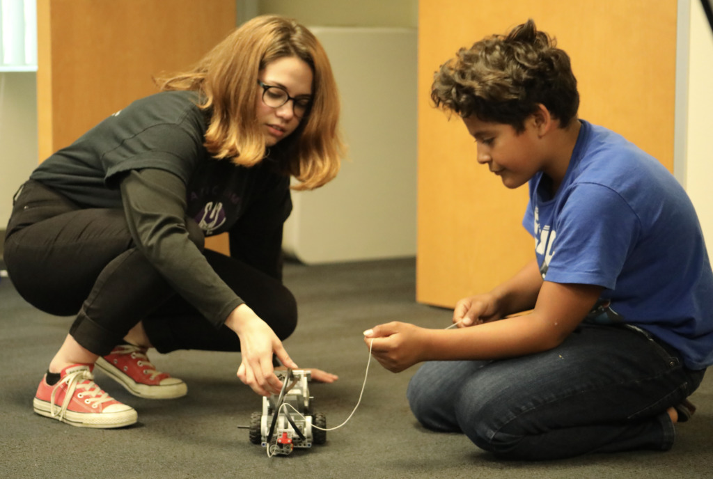 Youth attendees at our annual robotics workshop.